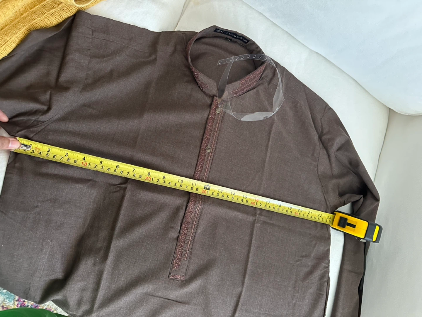 Men's Brown Kurta Kameez Set - photo 3