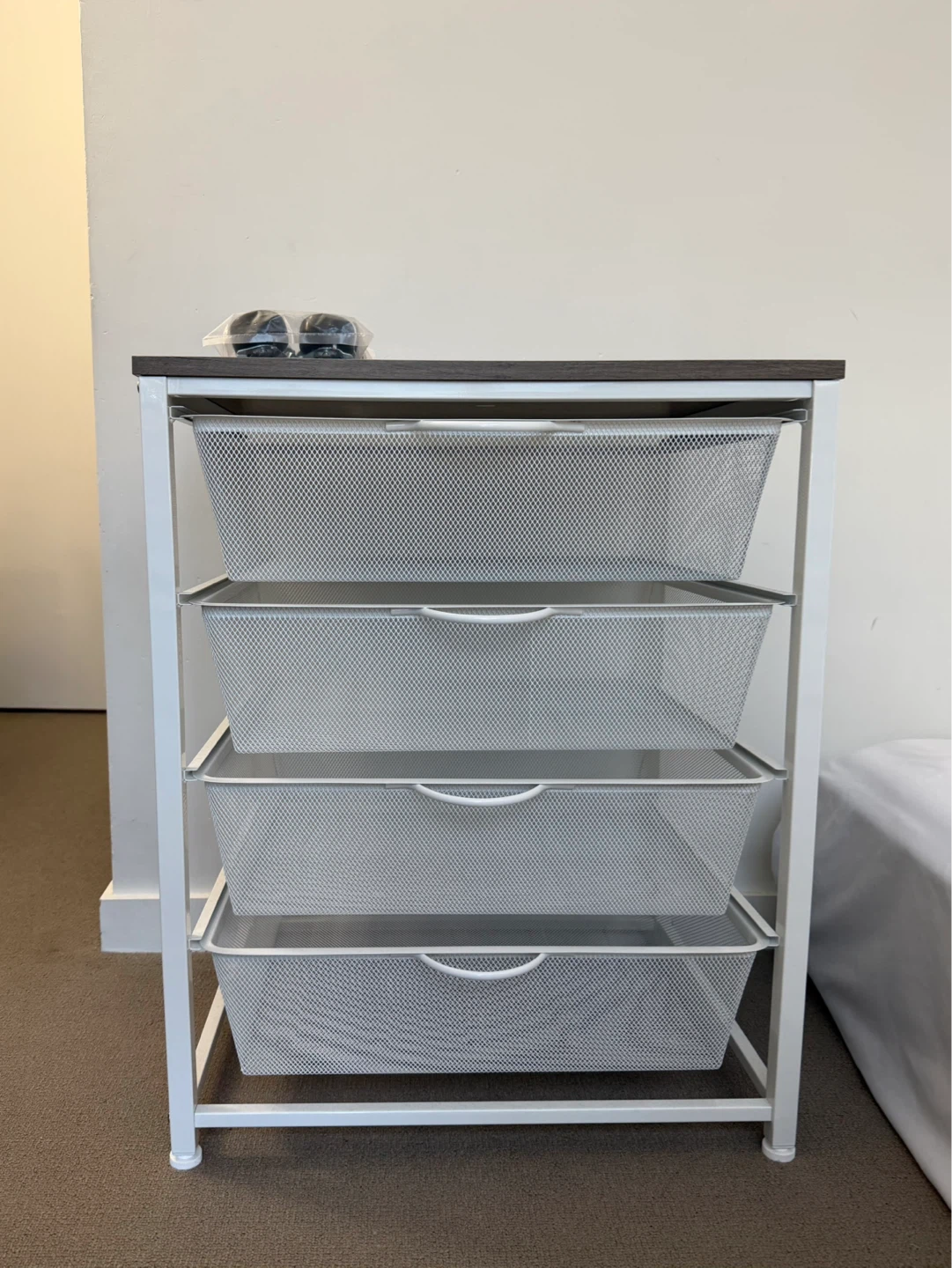 COSTCO 4-Drawer Rolling Storage Cart with Wood Top - photo 3