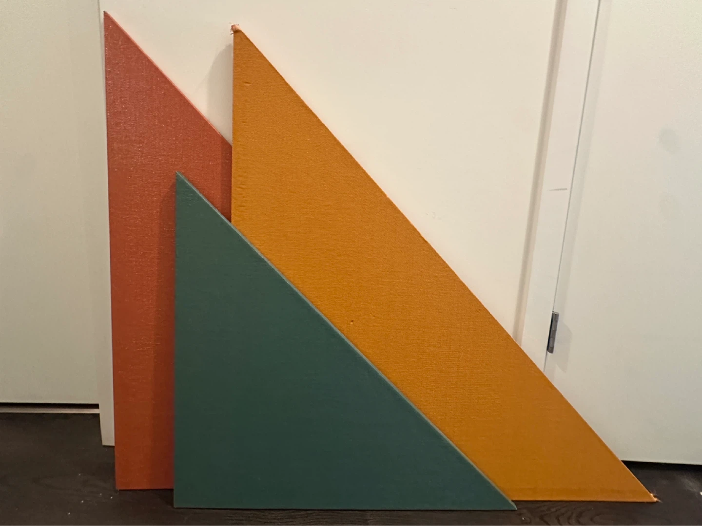 Set of 3 Geometric Canvas Wall Art Triangles