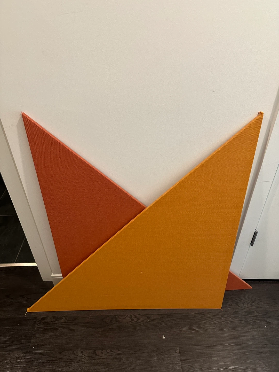Set of 3 Geometric Canvas Wall Art Triangles - photo 3