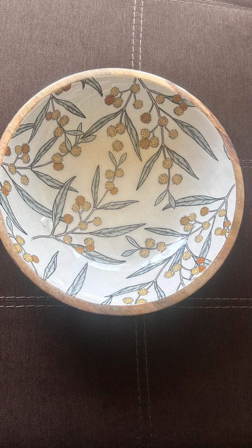 Kinto Wattle Wooden Bowl - 50 cm x 18 cm