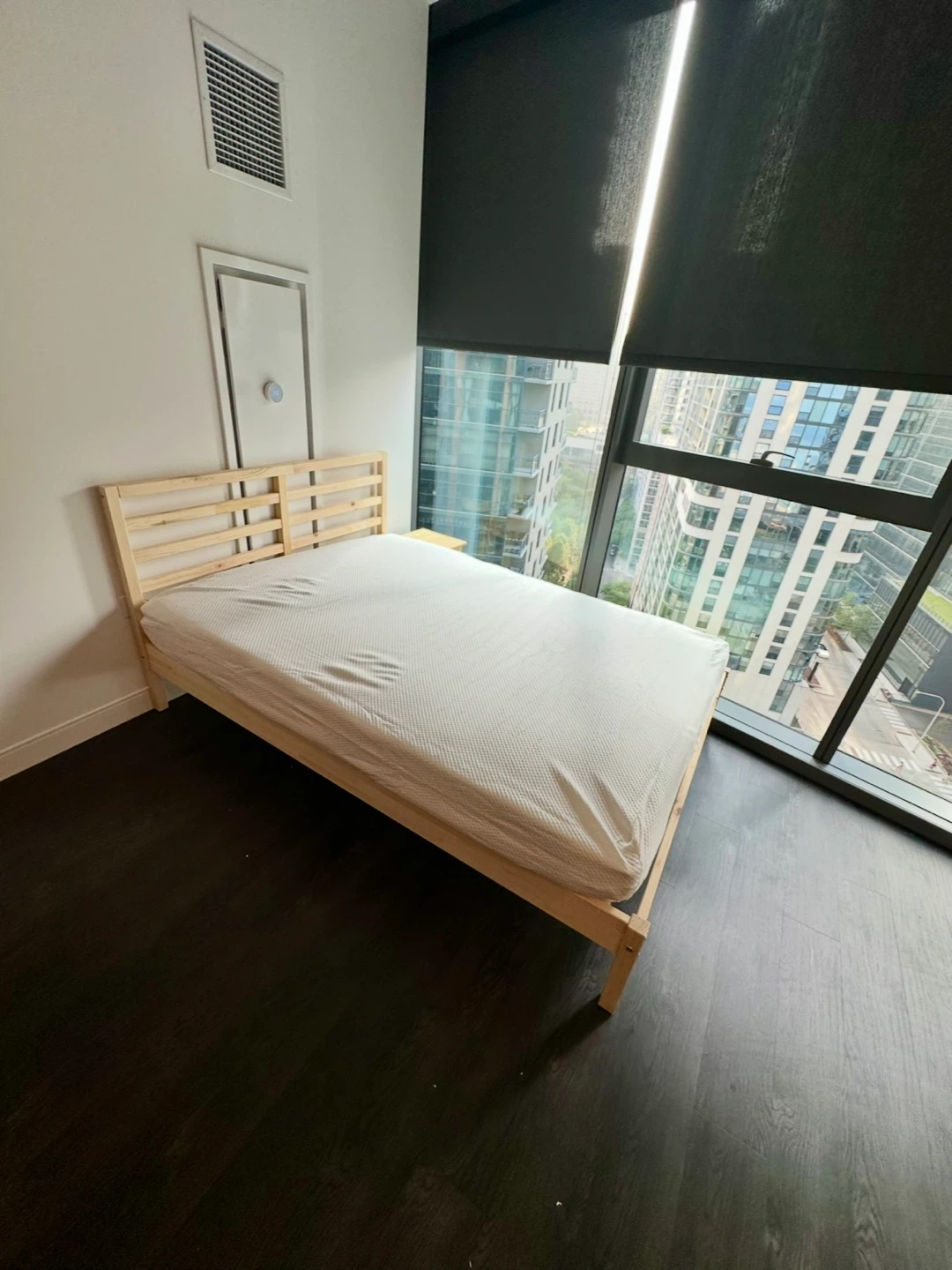 IKEA NEIDEN Bed Frame + Nap Queen Mattress + 2 Sleeping Pillows - photo 2