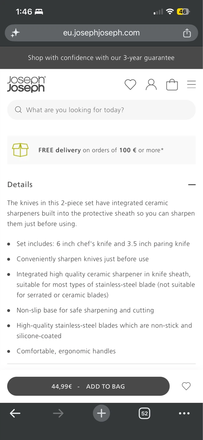 Joseph Joseph Slice&Sharpen Chef’s Knife 🔪✨ - photo 3