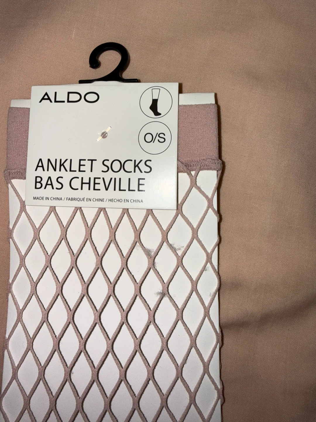 Aldo light pink fishnet ankle socks New - photo 2