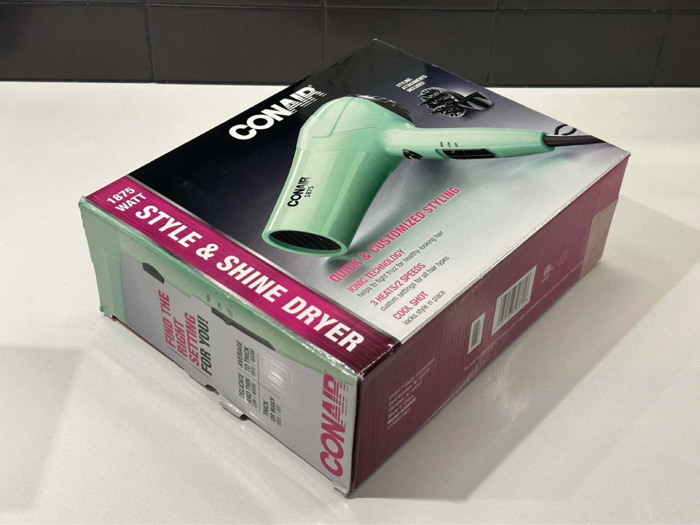 Conair 1875 Watt Style & Shine Hair Dryer - photo 3