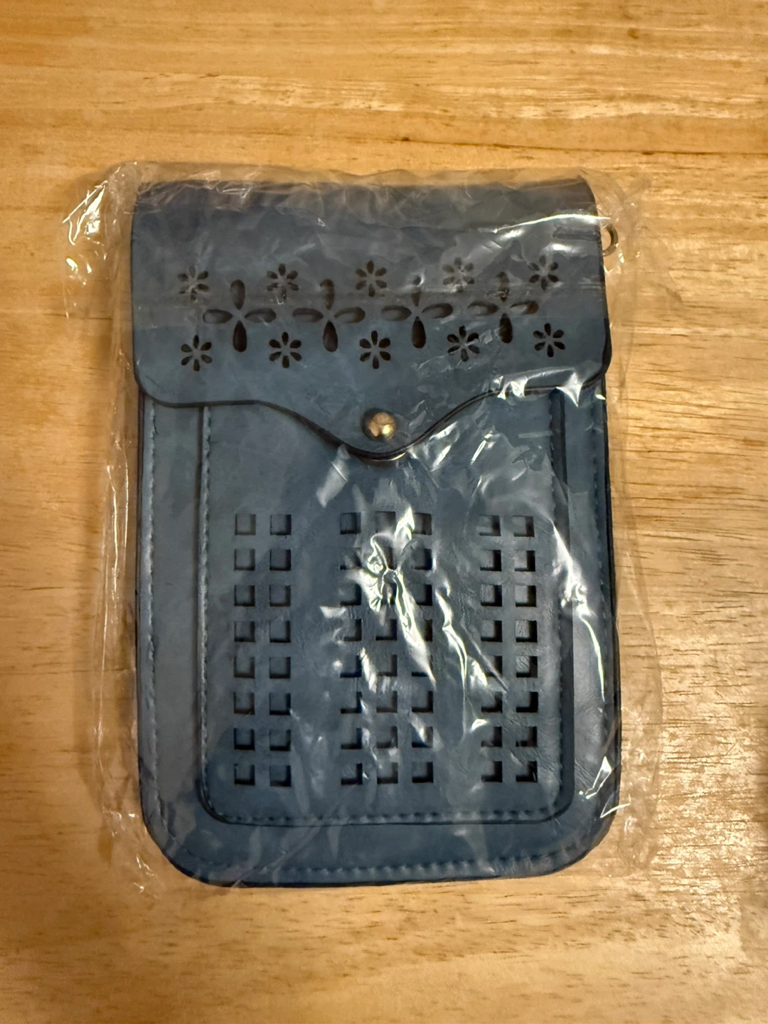 New blue bag with clear compartment