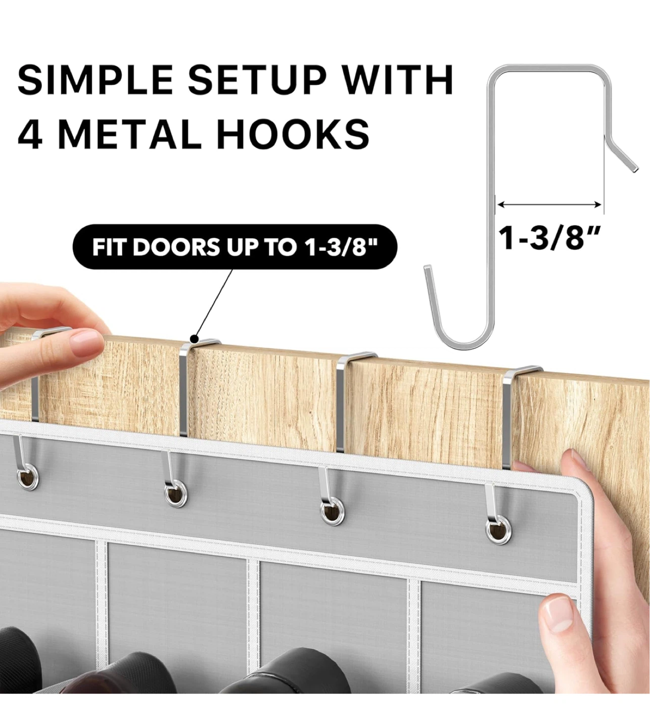 Multi-Purpose Over-the-Door Organizer with 24 Pockets - photo 3
