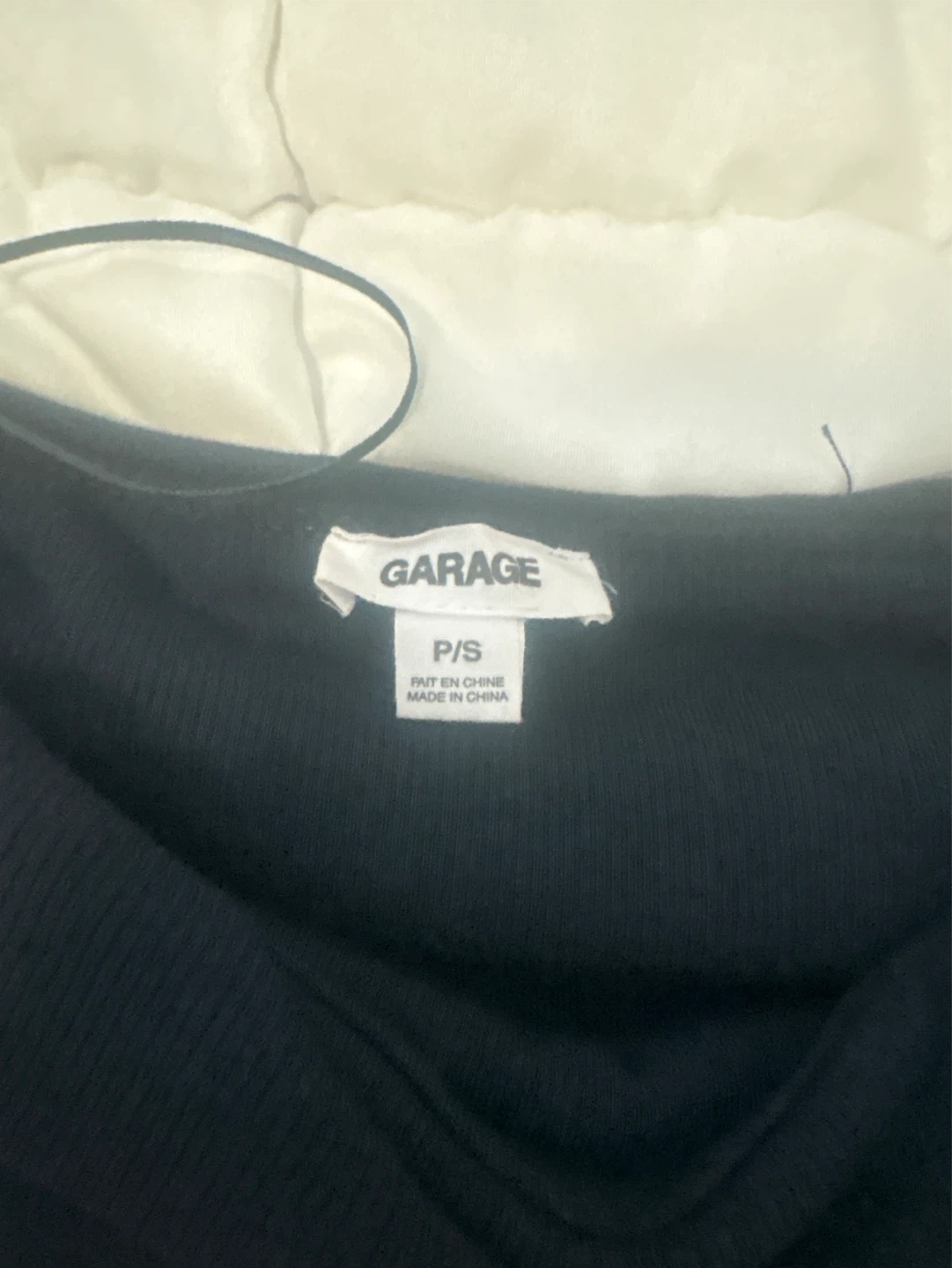 Garage navy Off-the-Shoulder Long Sleeve Top - photo 3