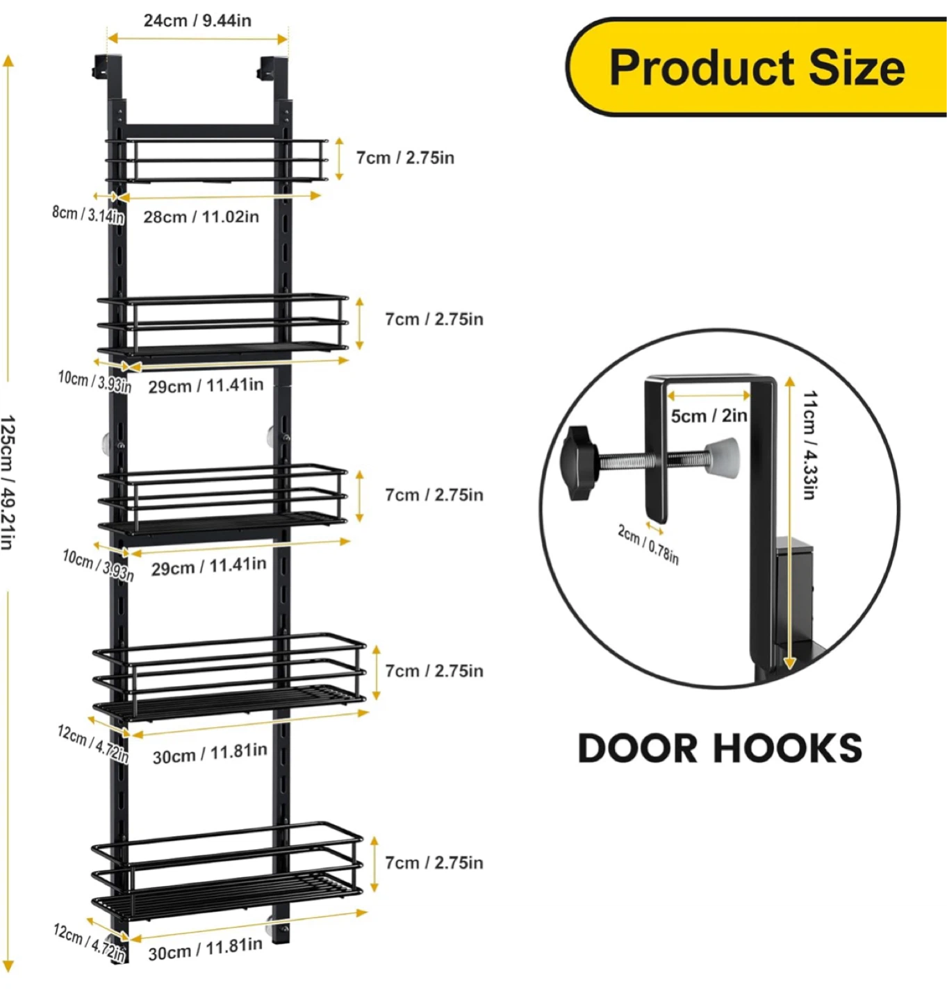 Over the Door Pantry Storage Rack Organizer - photo 3