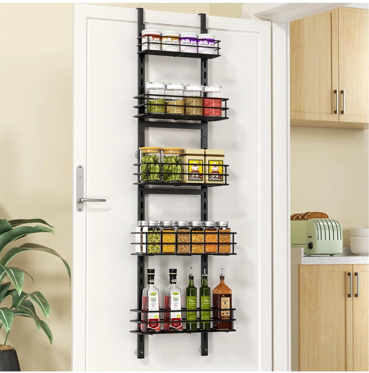Over the Door Pantry Storage Rack Organizer