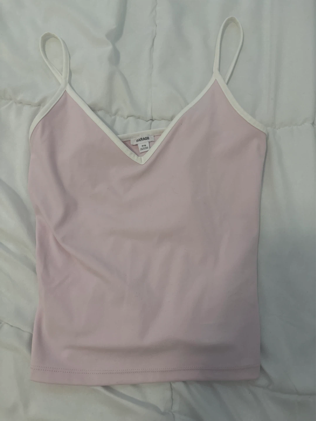 Garage Pink Spaghetti Strap Tank Top - Size P/S