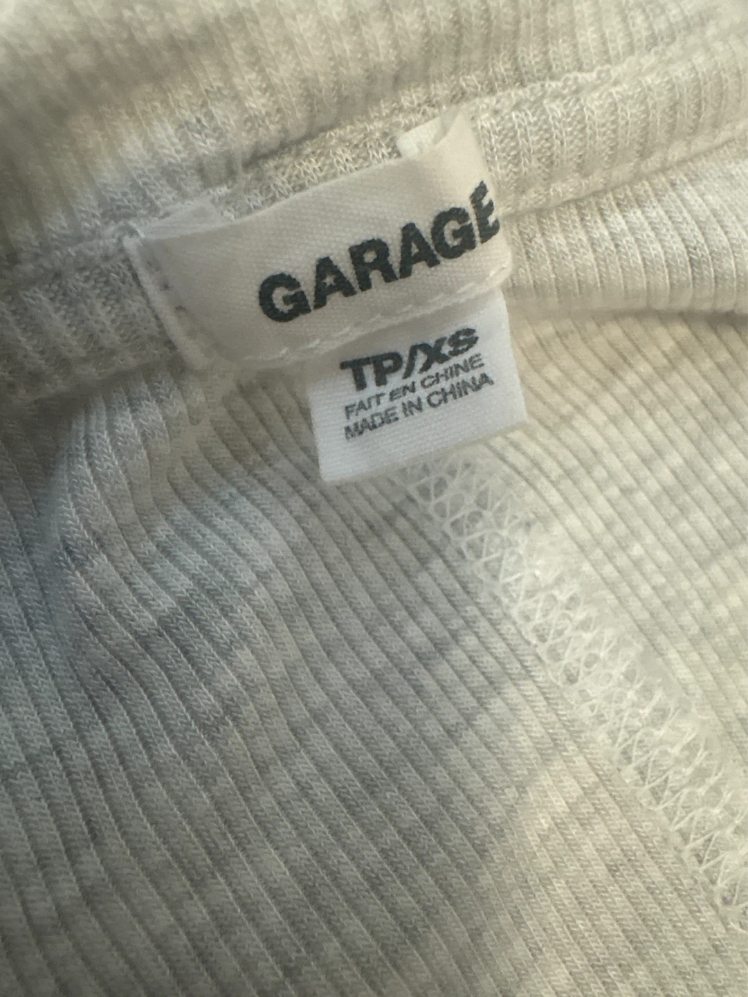 Garage Grey Ribbed Henley Top - TP/XS - photo 2