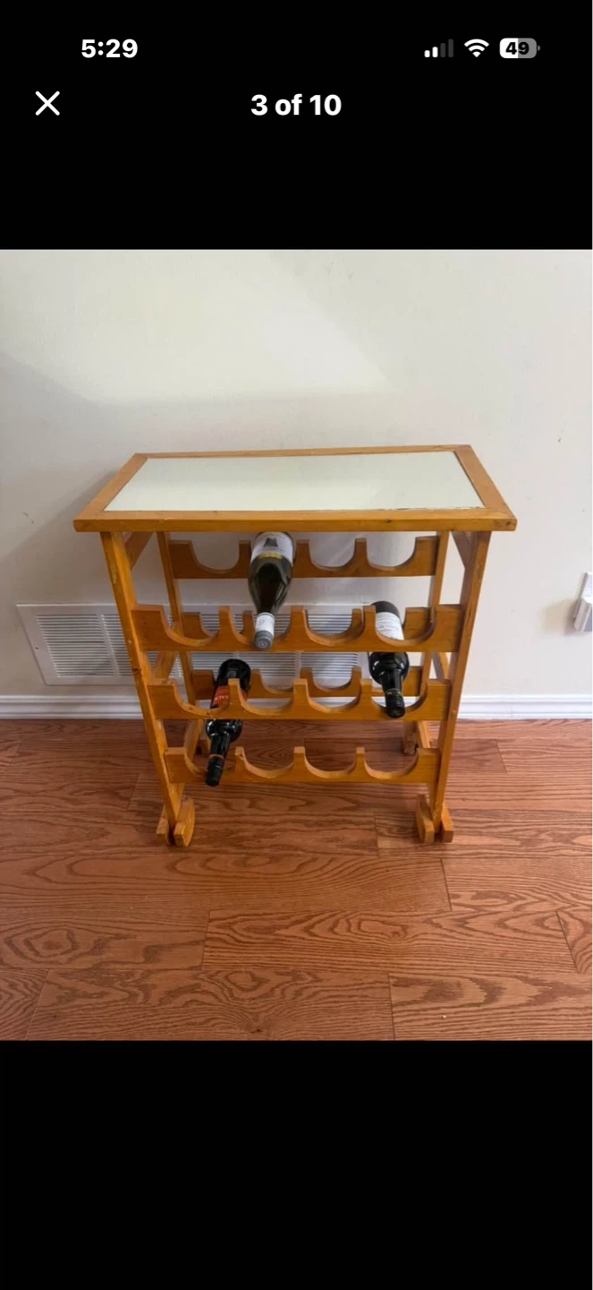 Wine-Rack 12-Bottles with Mirror-Top