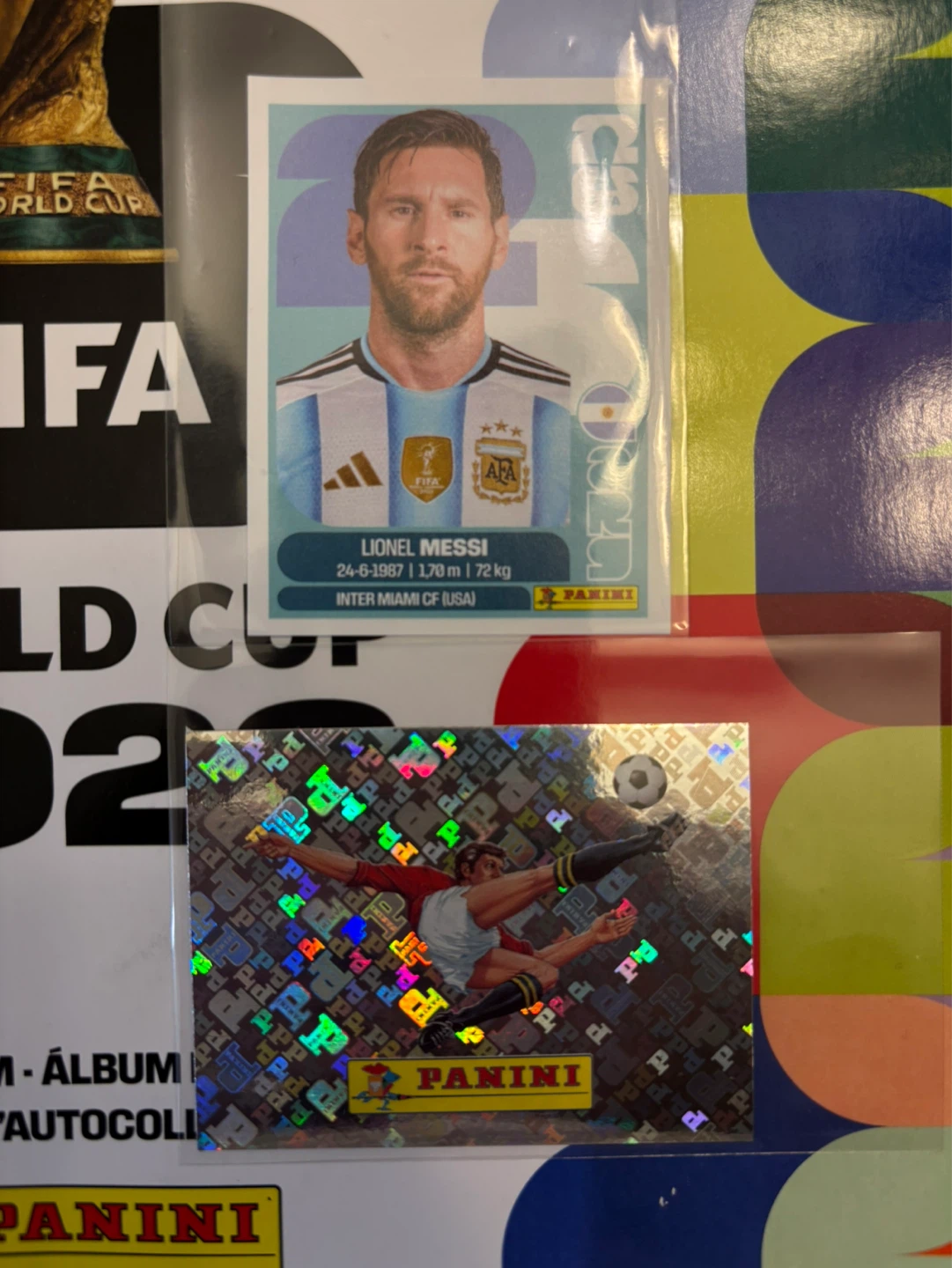 Messi and Panini Sticker