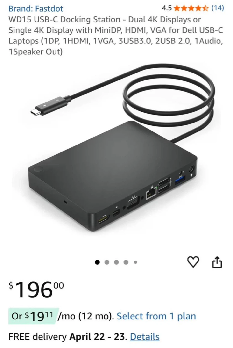 Dell Laptop Docking Stations with Power Adapters