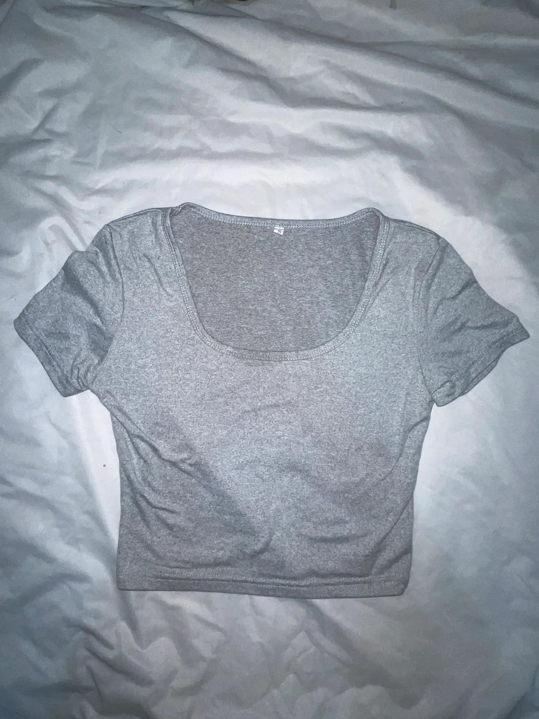 Grey Cropped T-Shirt