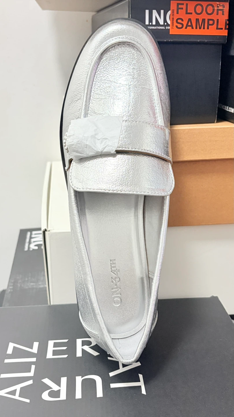 ON 34TH Silver Metallic Loafers - photo 4