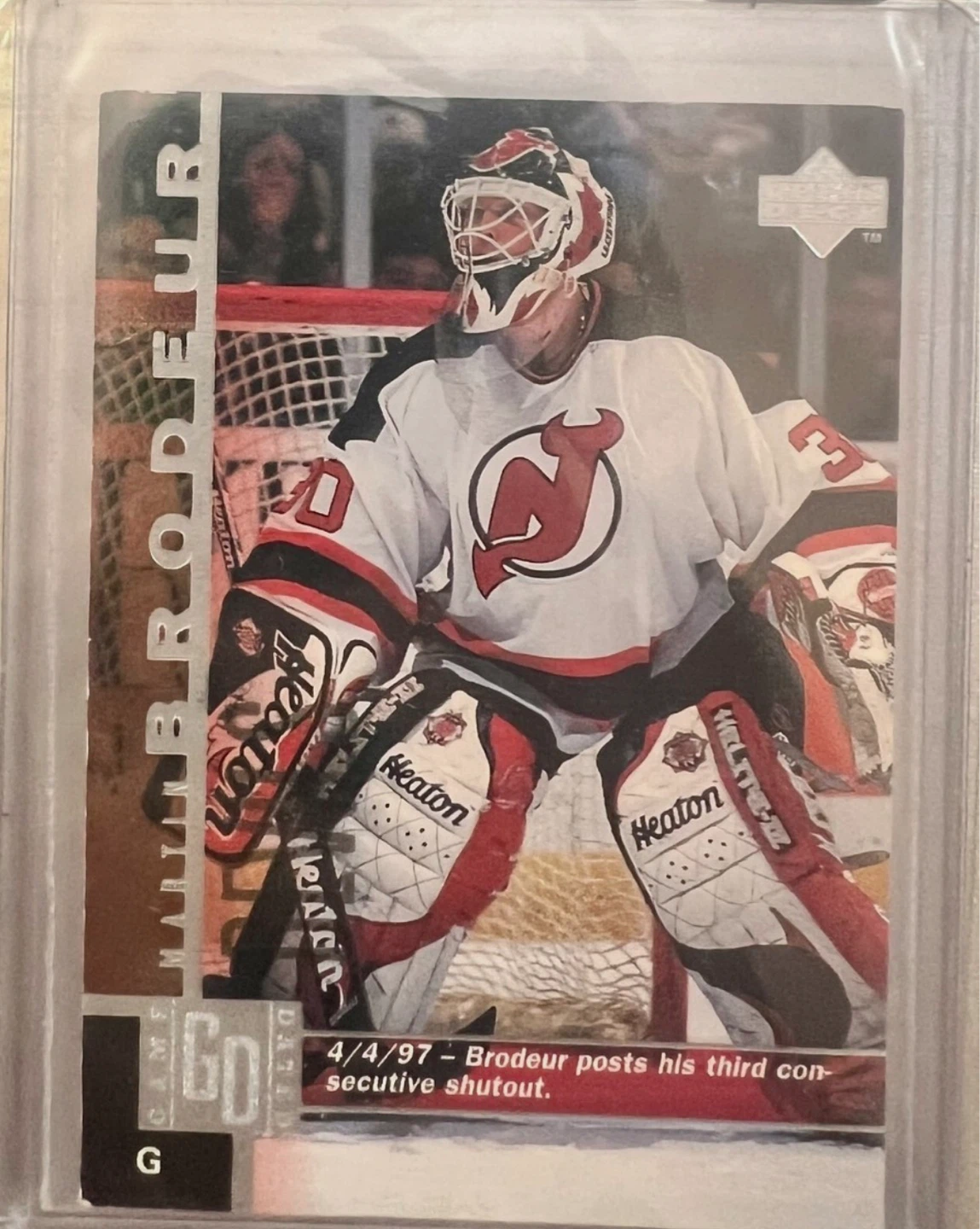 Martin Brodeur Upper Deck 1998 Hockey Card - photo 2