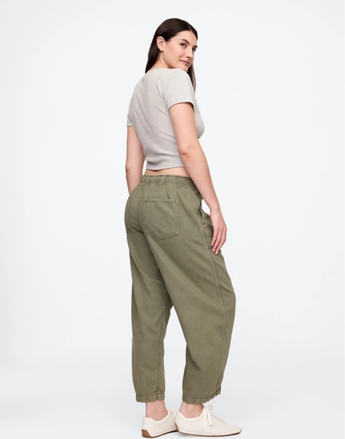Gap Pull-On Barrel Jeans in Green - Mid Rise - photo 2