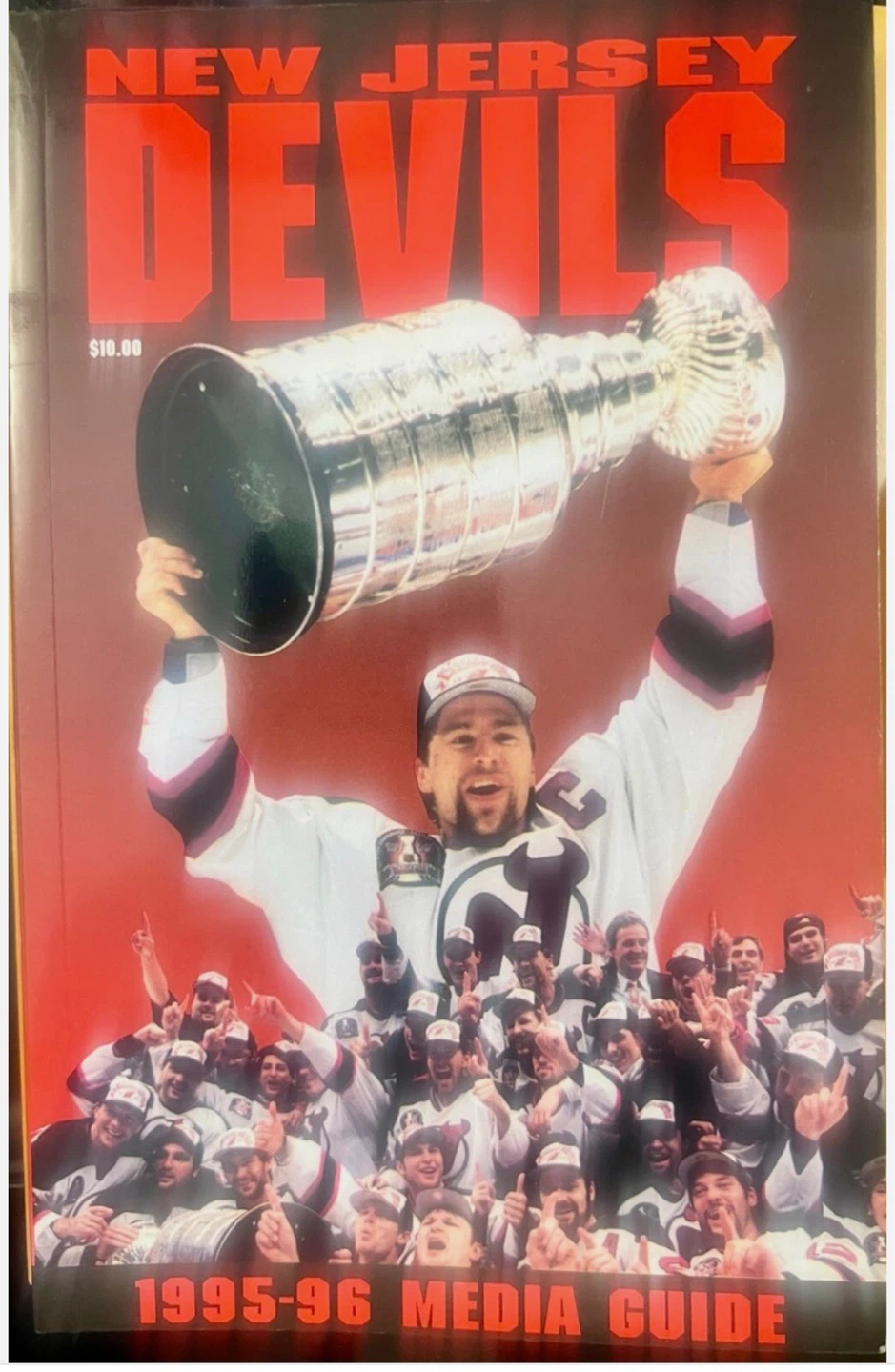 1995-96 NEW JERSEY DEVILS MEDIA GUIDE SCOTT STEVENS
