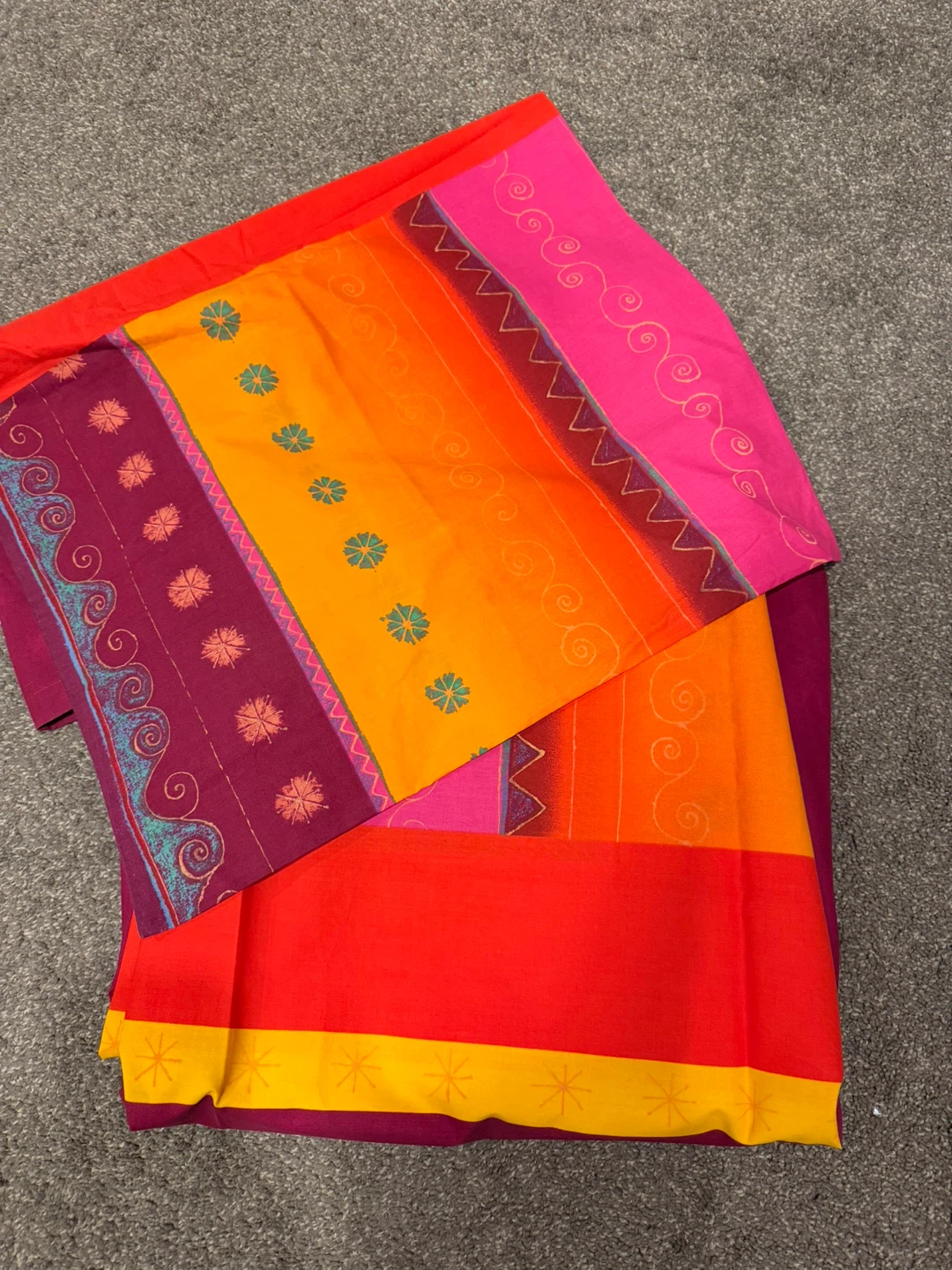 Colourful Striped Fabric Scarf