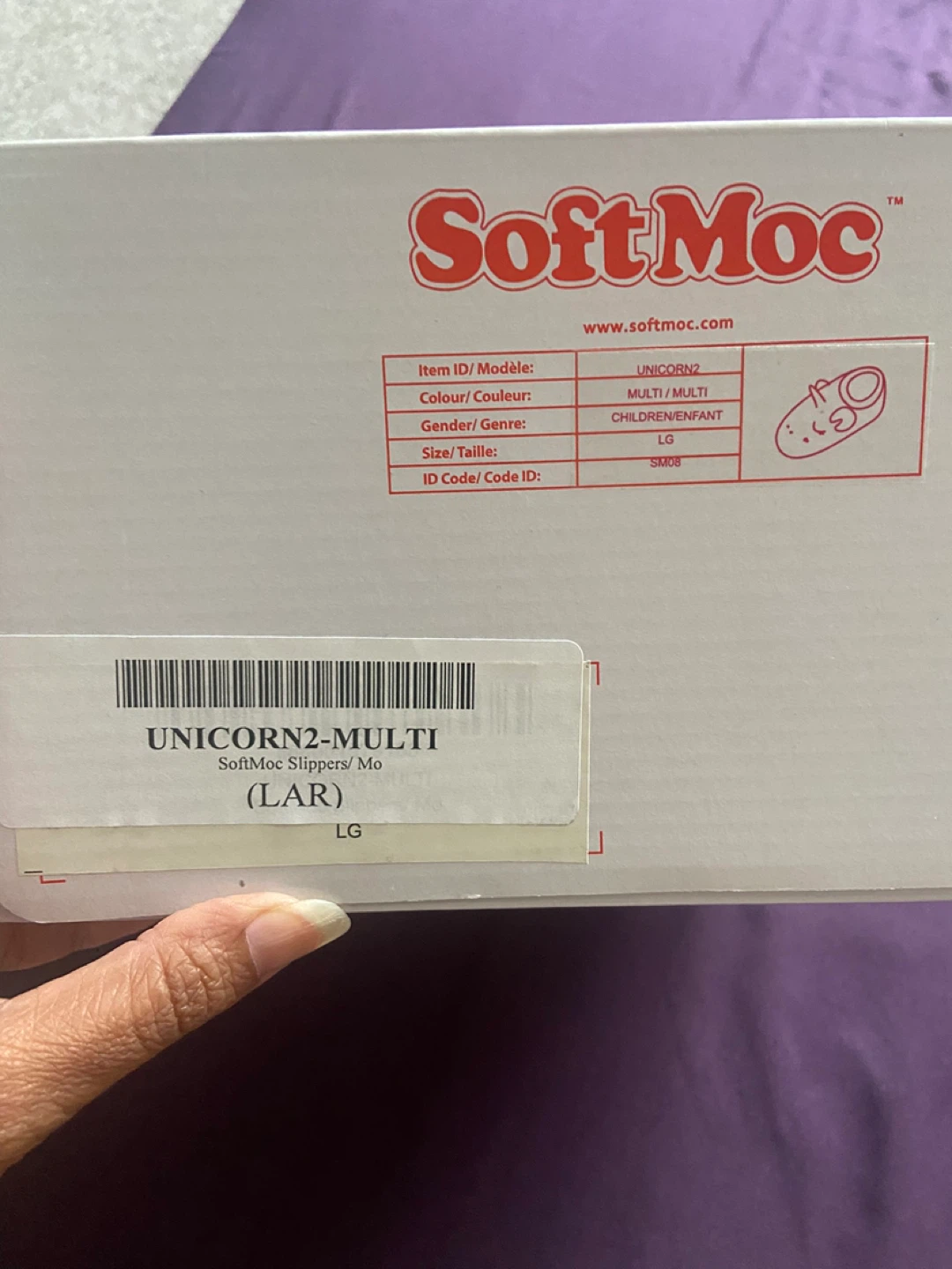 SoftMoc Unicorn Slippers - Children's Size LG - photo 5