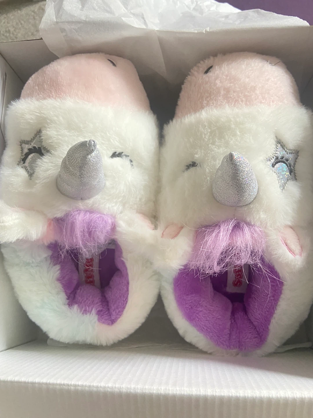 SoftMoc Unicorn Slippers - Children's Size LG - photo 3