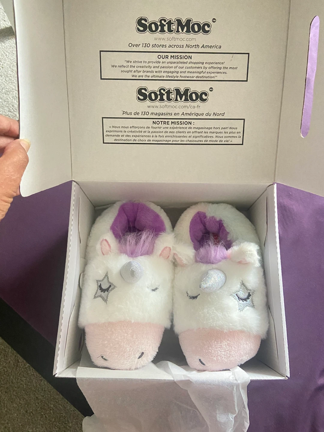 SoftMoc Unicorn Slippers - Children's Size LG - photo 4