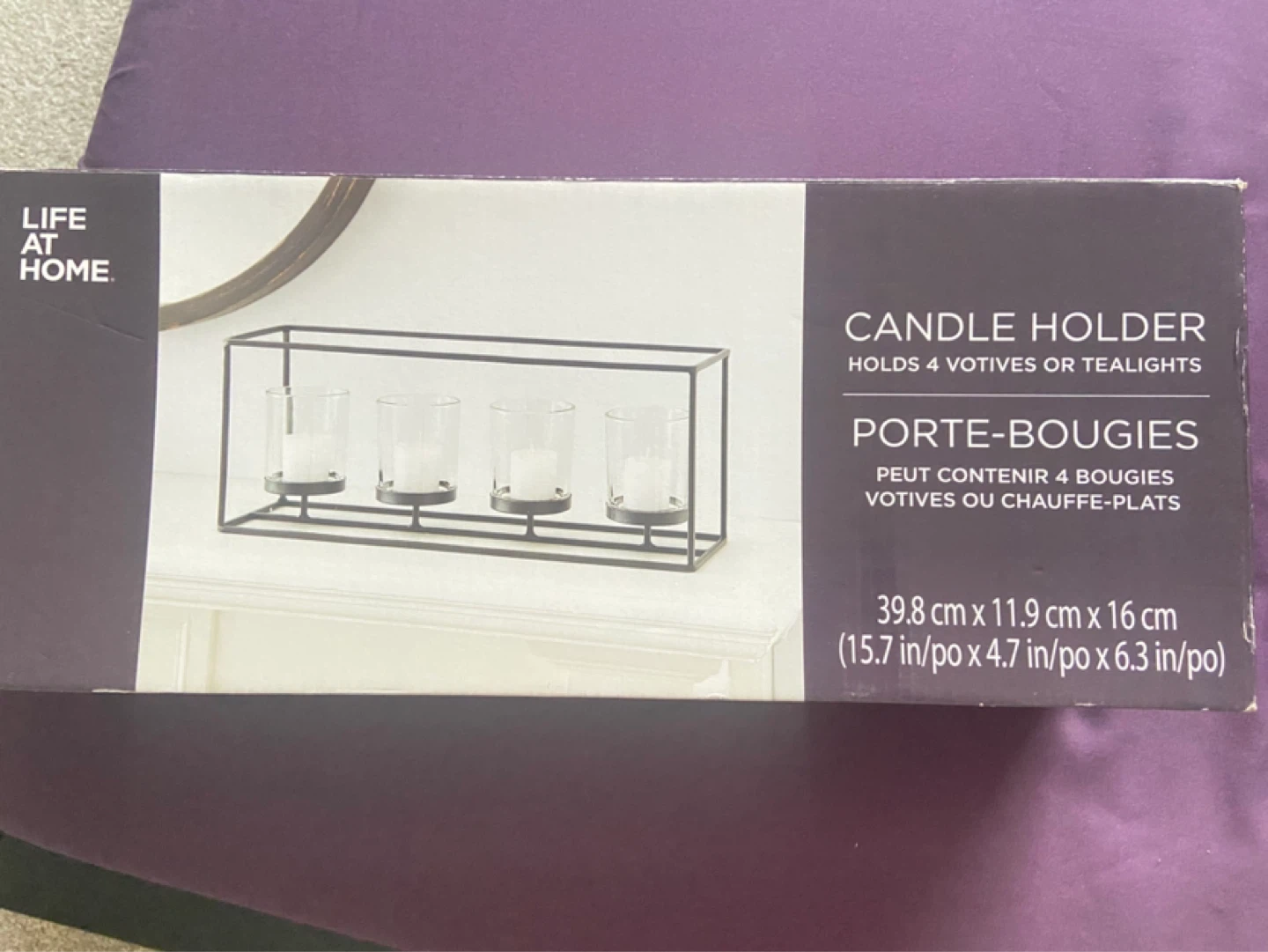 Life at Home Candle Holder with 4 Glass Votives
