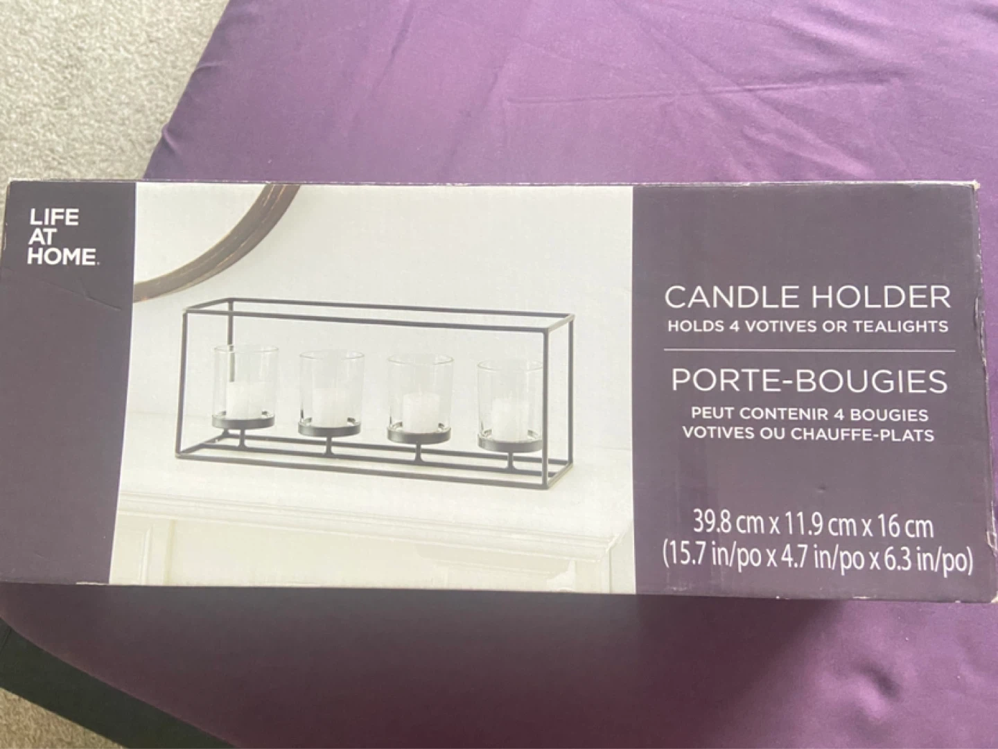 Life at Home Candle Holder with 4 Glass Votives - photo 3