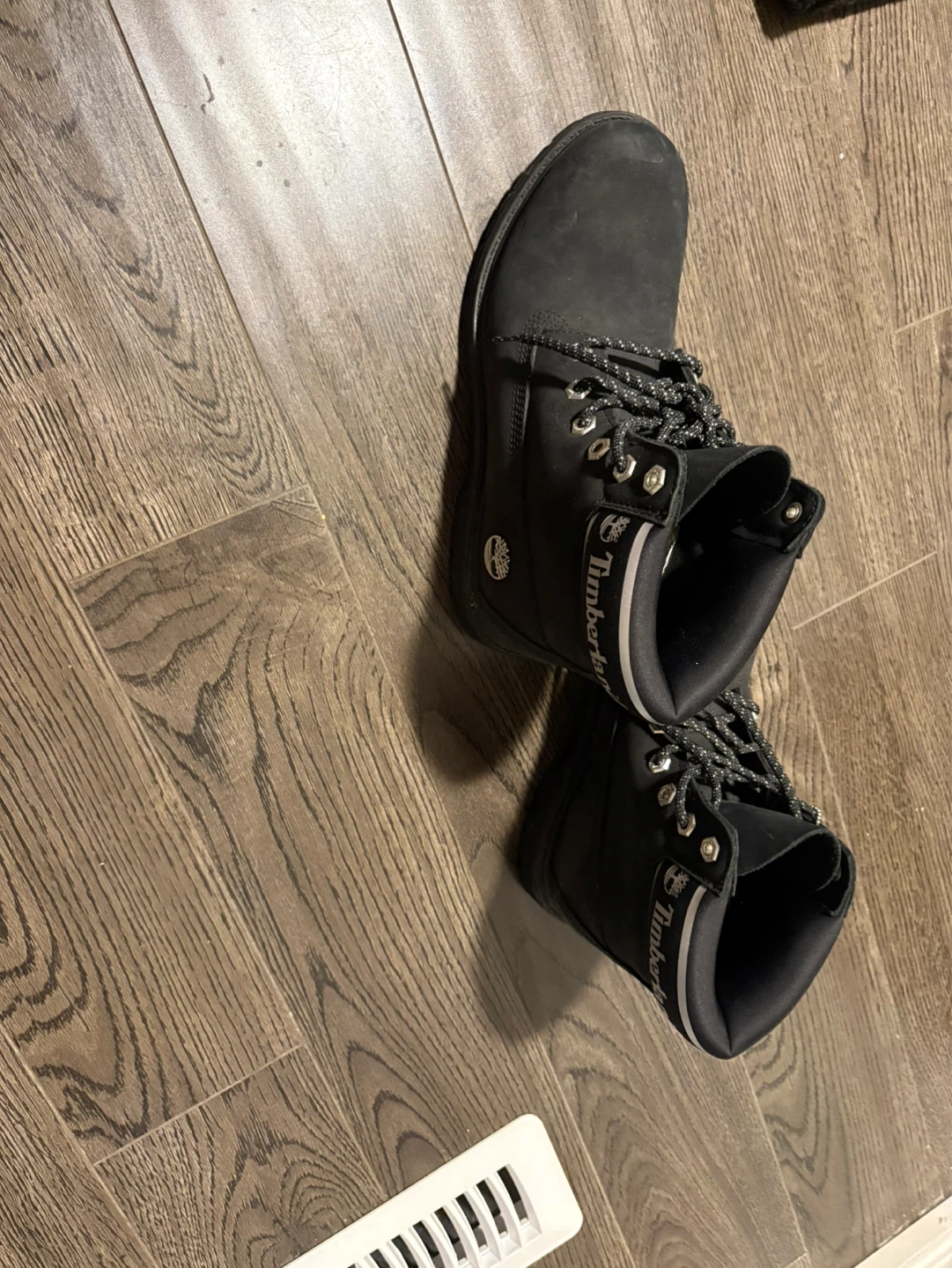Timberland Black Lace-Up Boots - Size 9