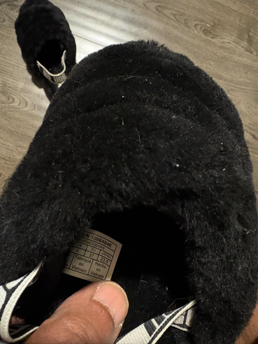 UGG Fluff Yeah Slide Slippers Black Size 7 - photo 2