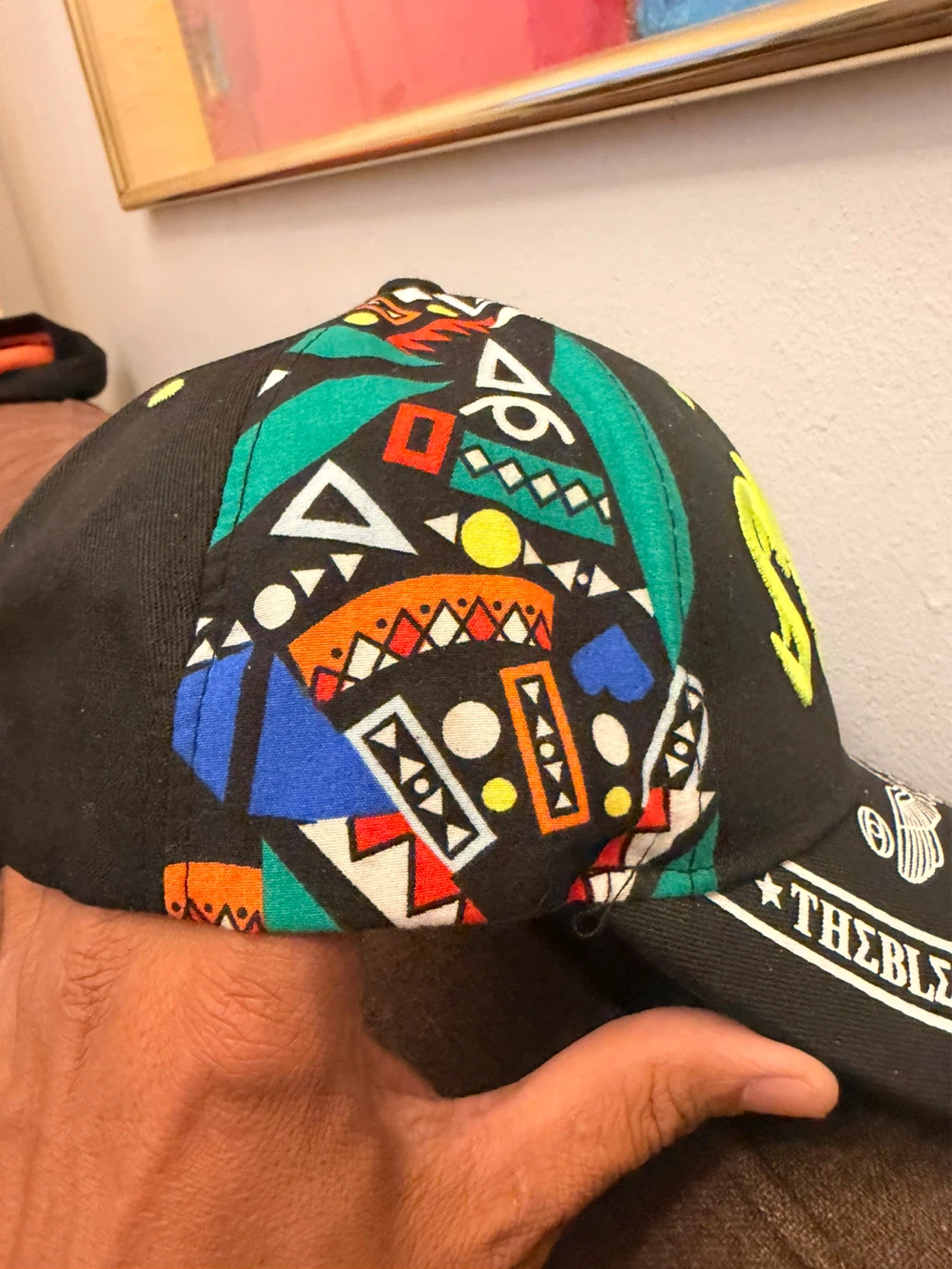 Black SWAG Baseball Cap with Tribal Print - photo 5