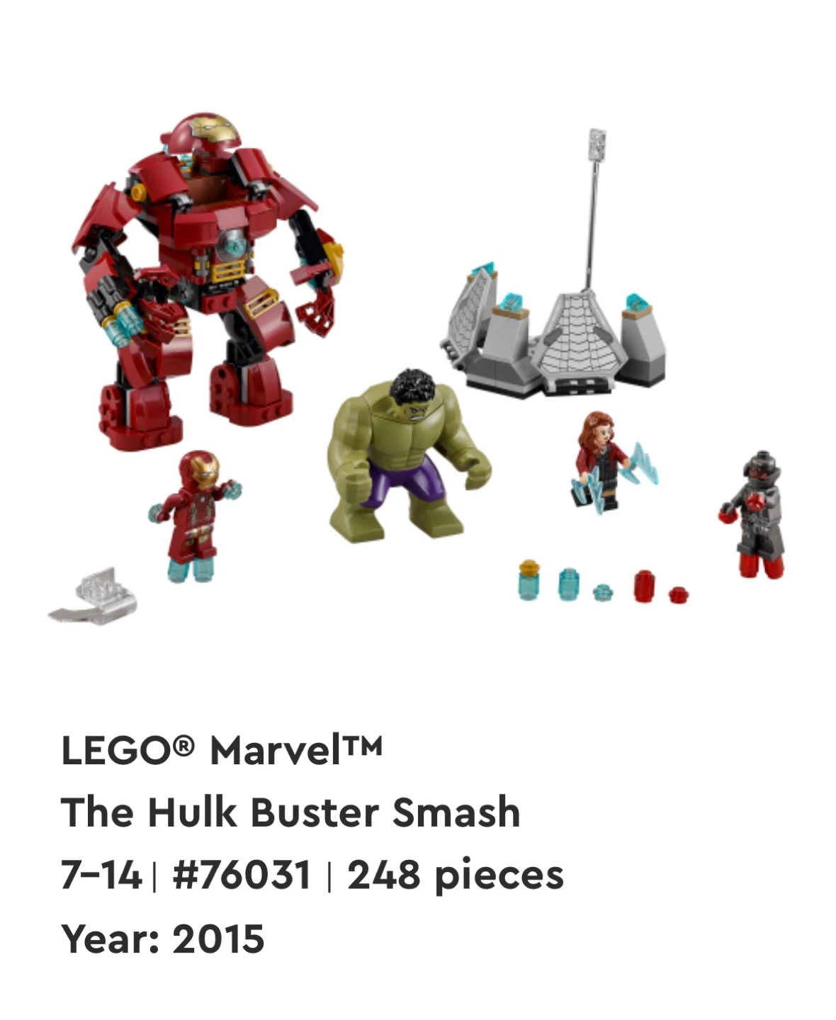 LEGO Marvel The Hulk Buster Smash 76031 Set - photo 3