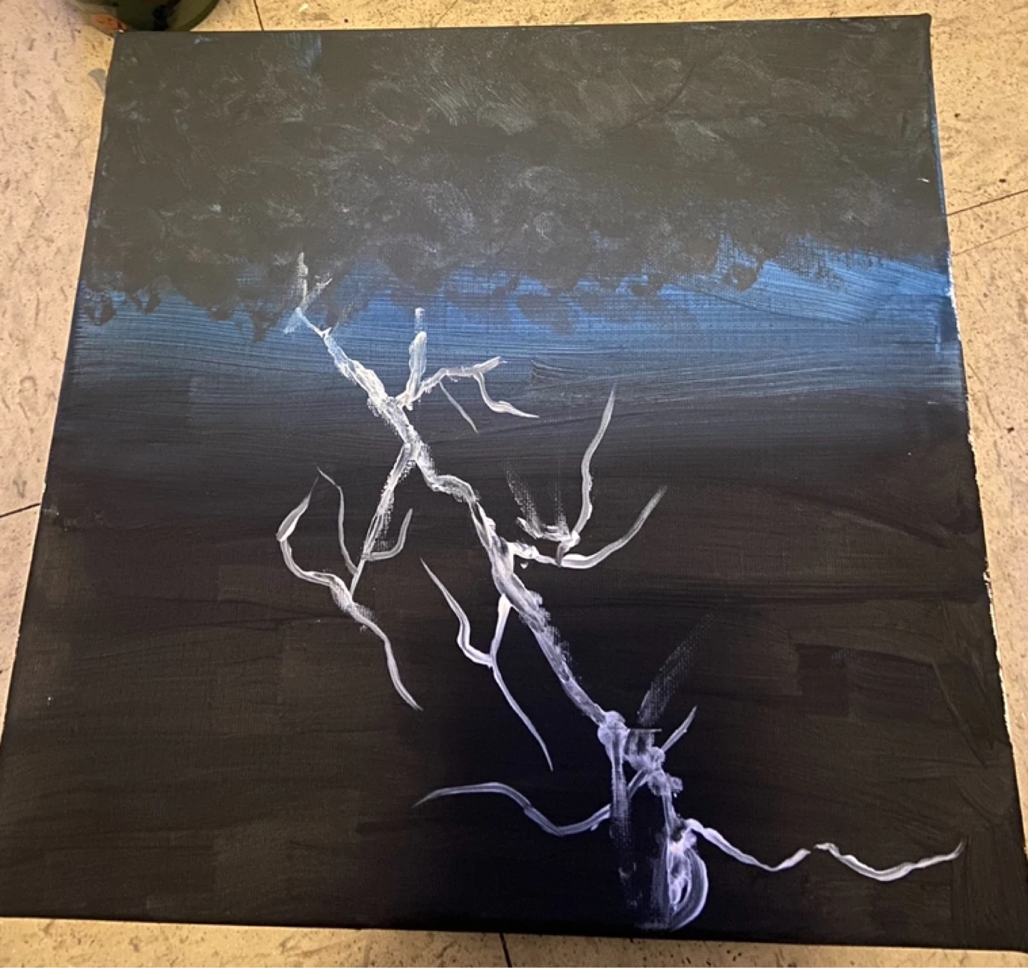 Abstract Lightning Painting on Canvas