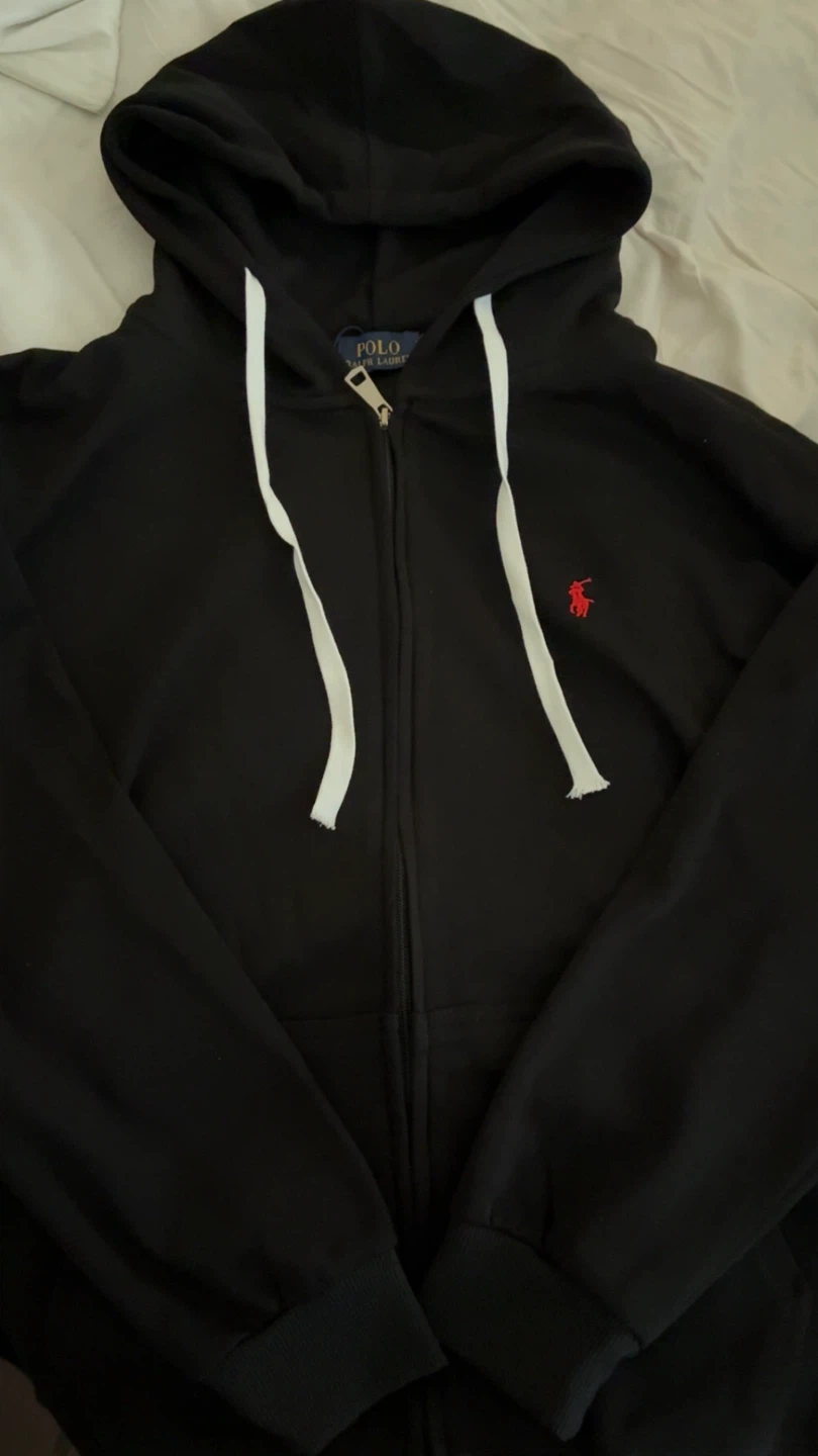 Polo Ralph Lauren Black Zip-Up Hoodie