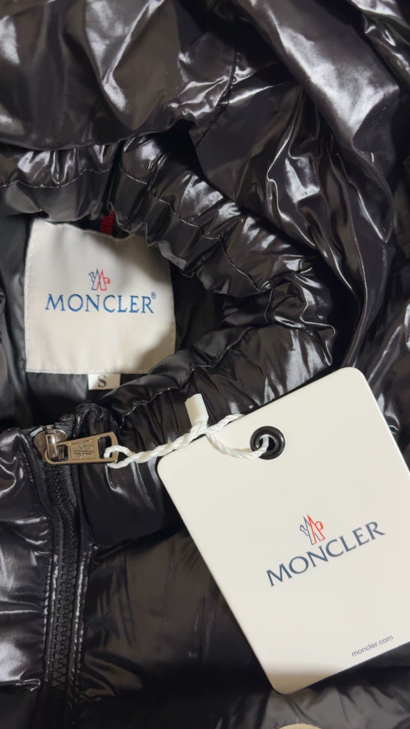 Moncler Black Puffer Vest with Hood - Size S - photo 3