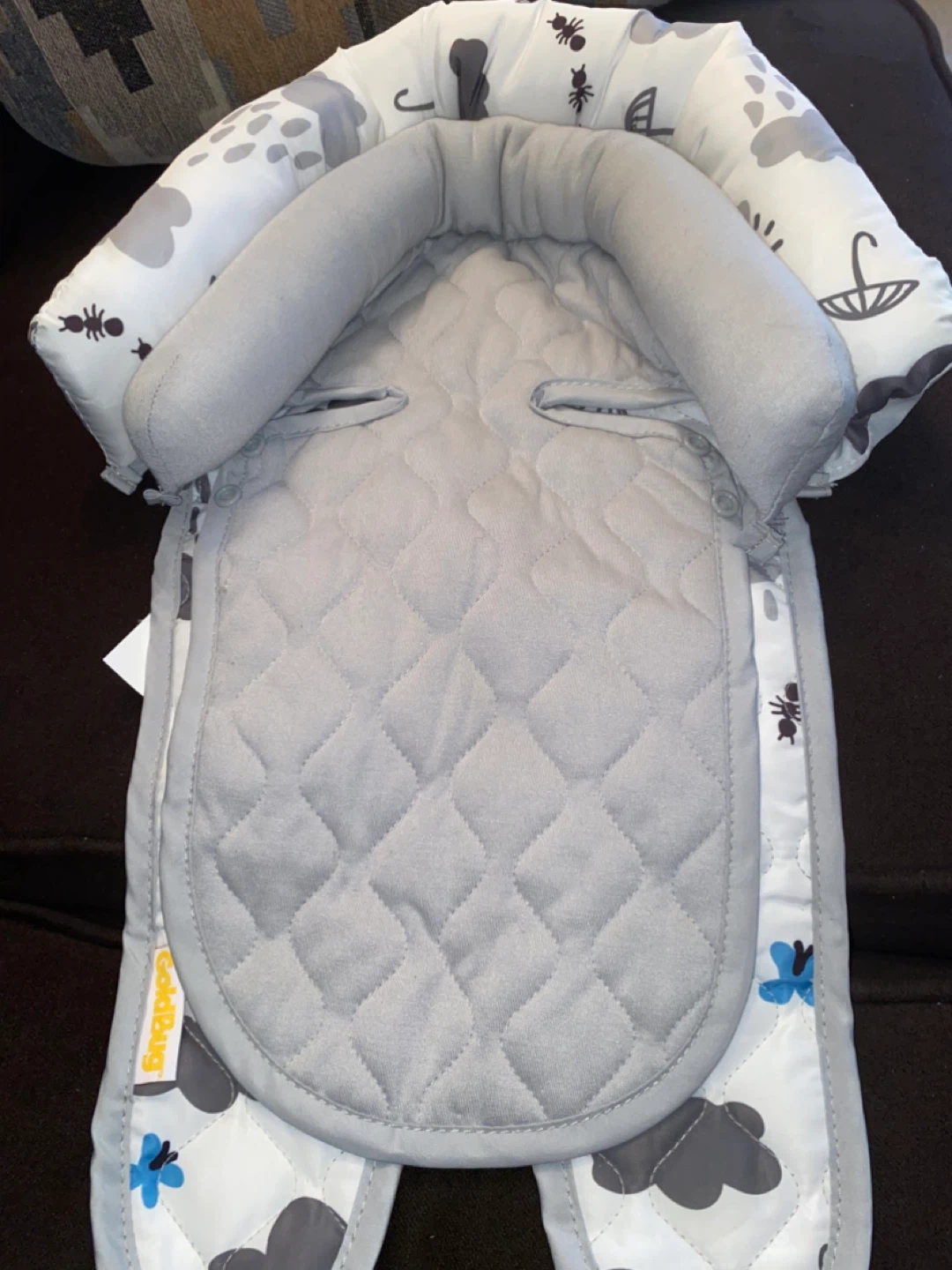 Baby Infant Insert Liner Pad - Gray Cloud & Umbrella Print