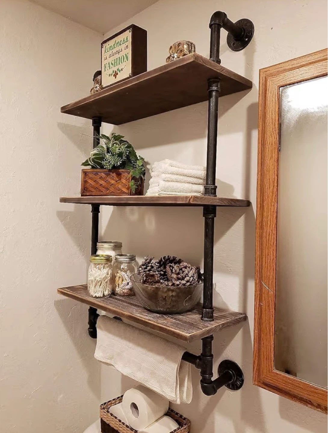Dr. IRON Industrial Pipe 3 Tier Shelf BNIB