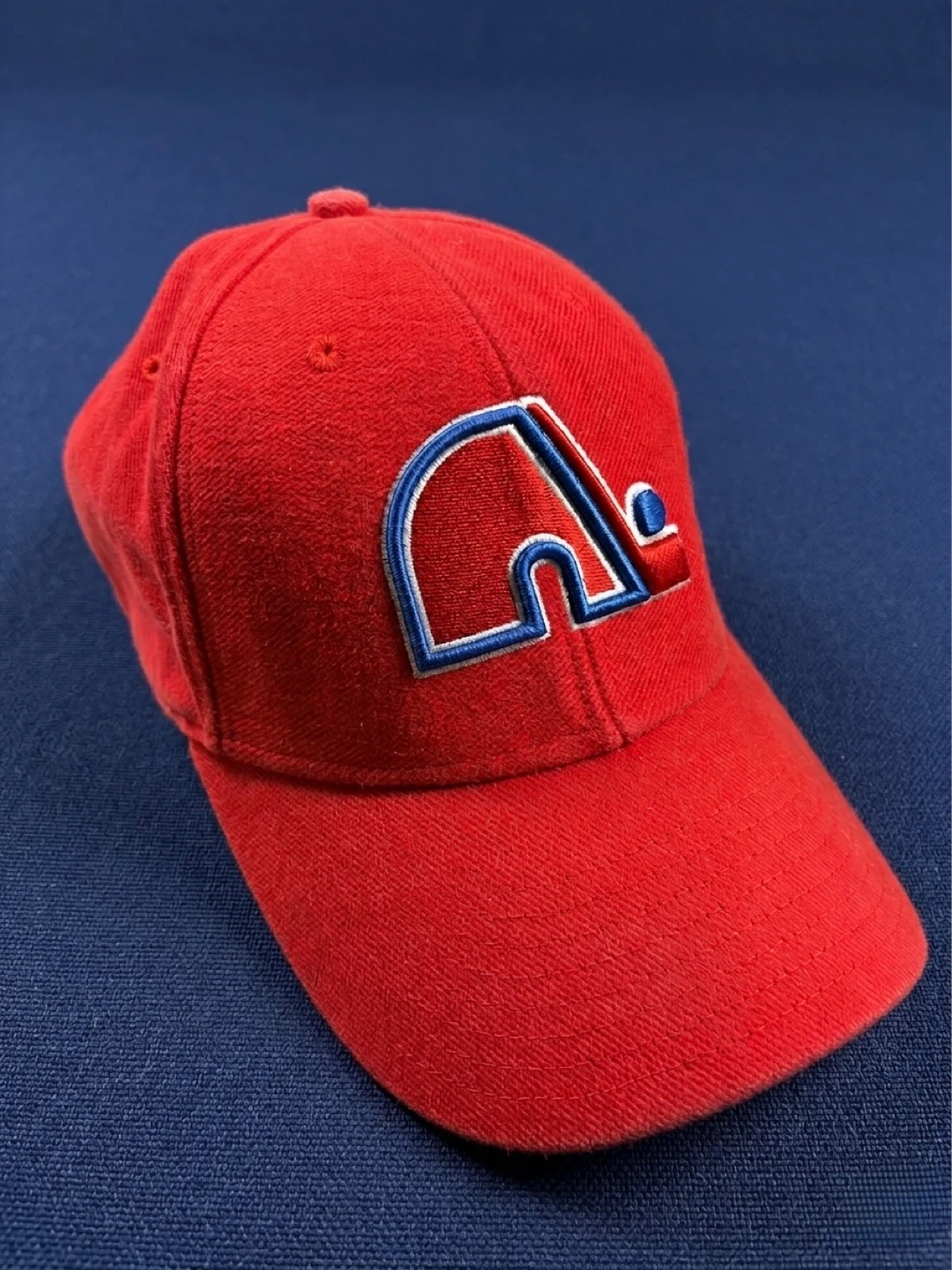 Rare RED Quebec Nordiques Baseball Cap