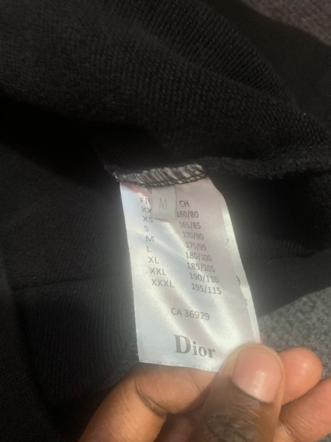 Dior Black Cotton Sweatshirt Size M - photo 3