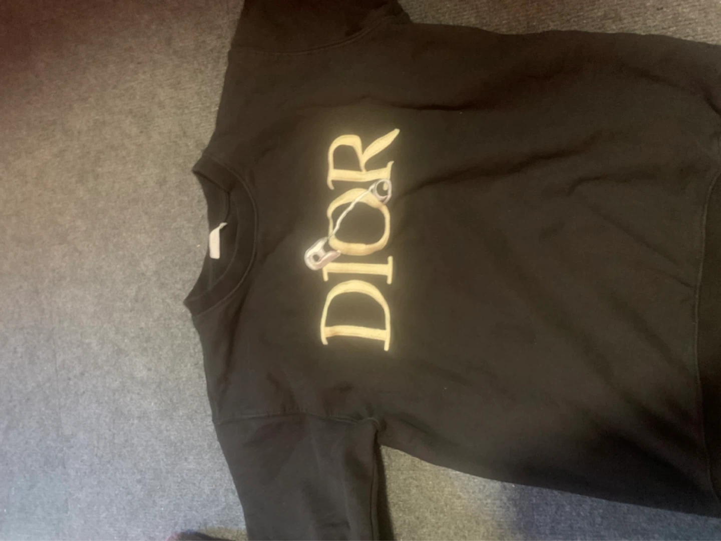 Dior Black Cotton Sweatshirt Size M