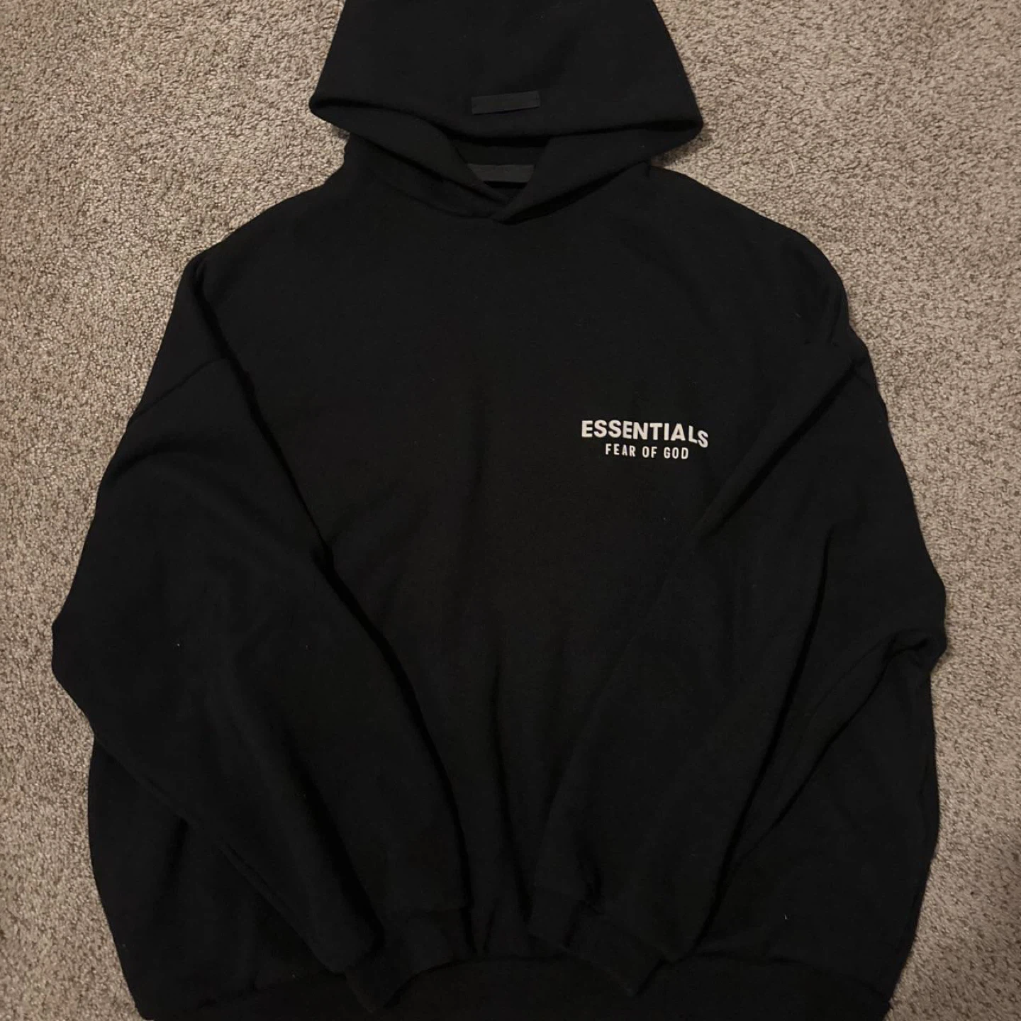 Authentic Fear of God Essentials Black Hoodie