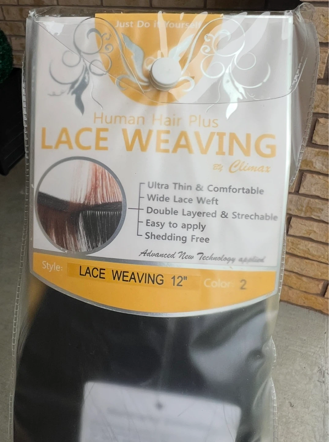 Human Hair Lace Weaving by Climax - 12" Color 2 - photo 4