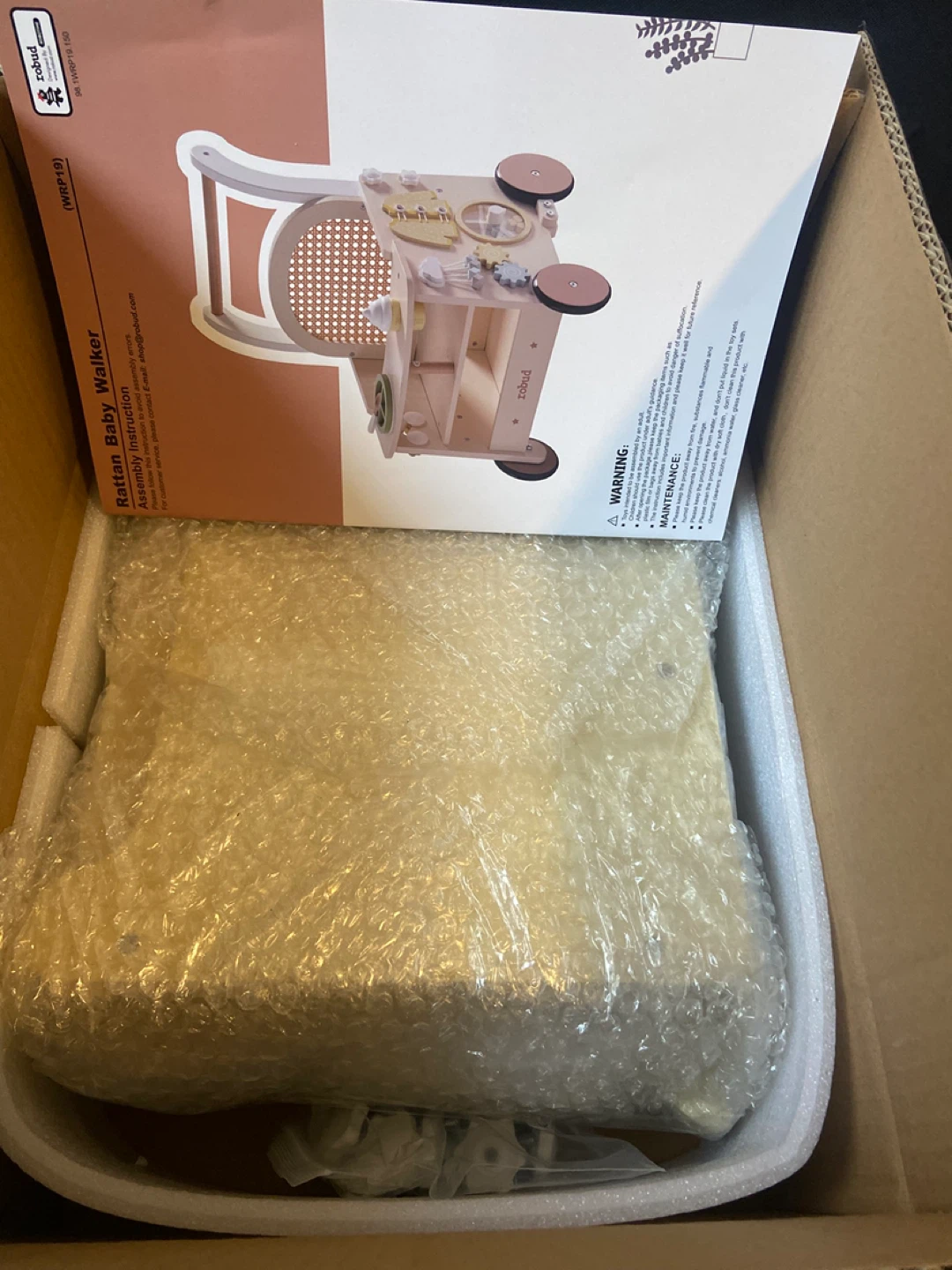 Montessori Rattan Baby Walker