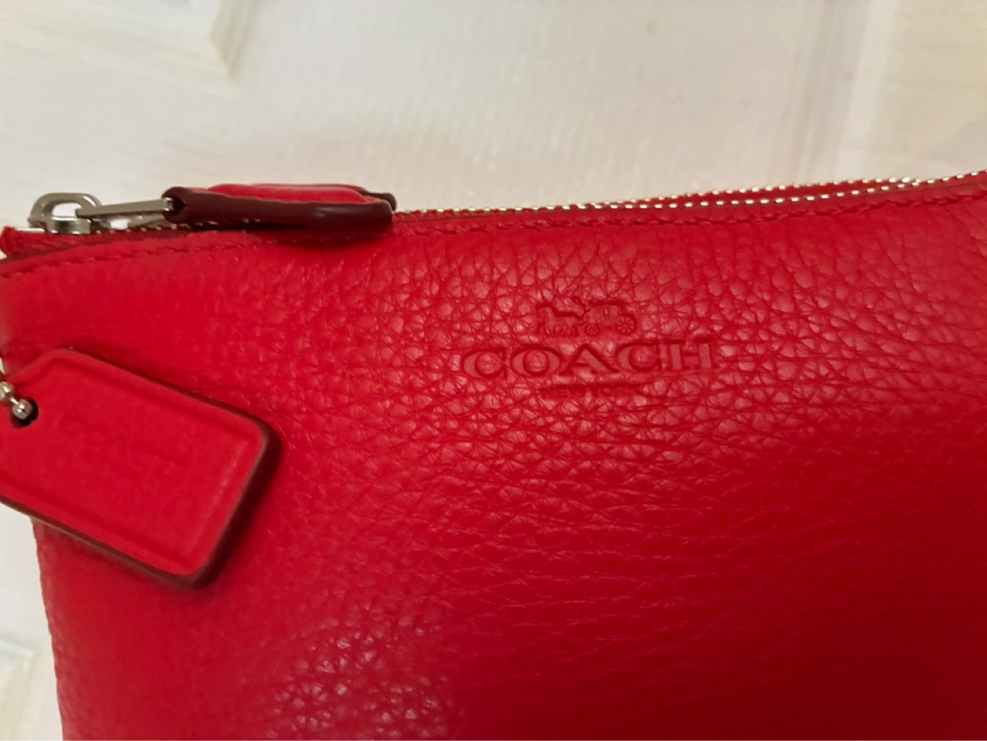 Red Coach Wristlet Purse