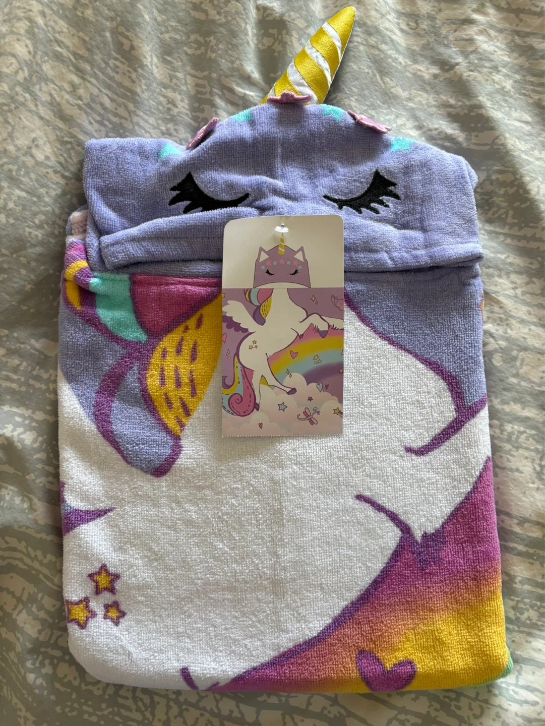 Kids Hooded Towel - Unicorn Design