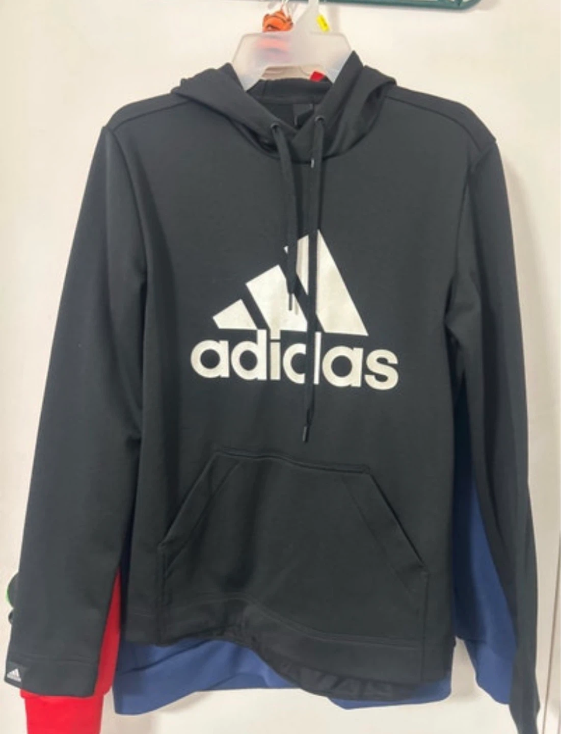Adidas Black Hoodie with White Logo
