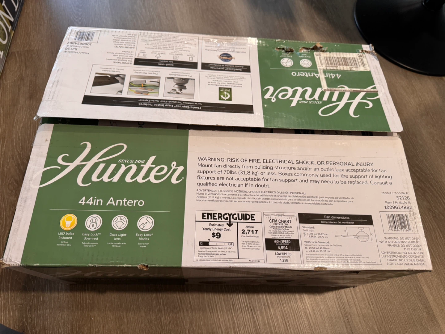 Hunter 44in Antero Ceiling Fan - Matte Silver - photo 3