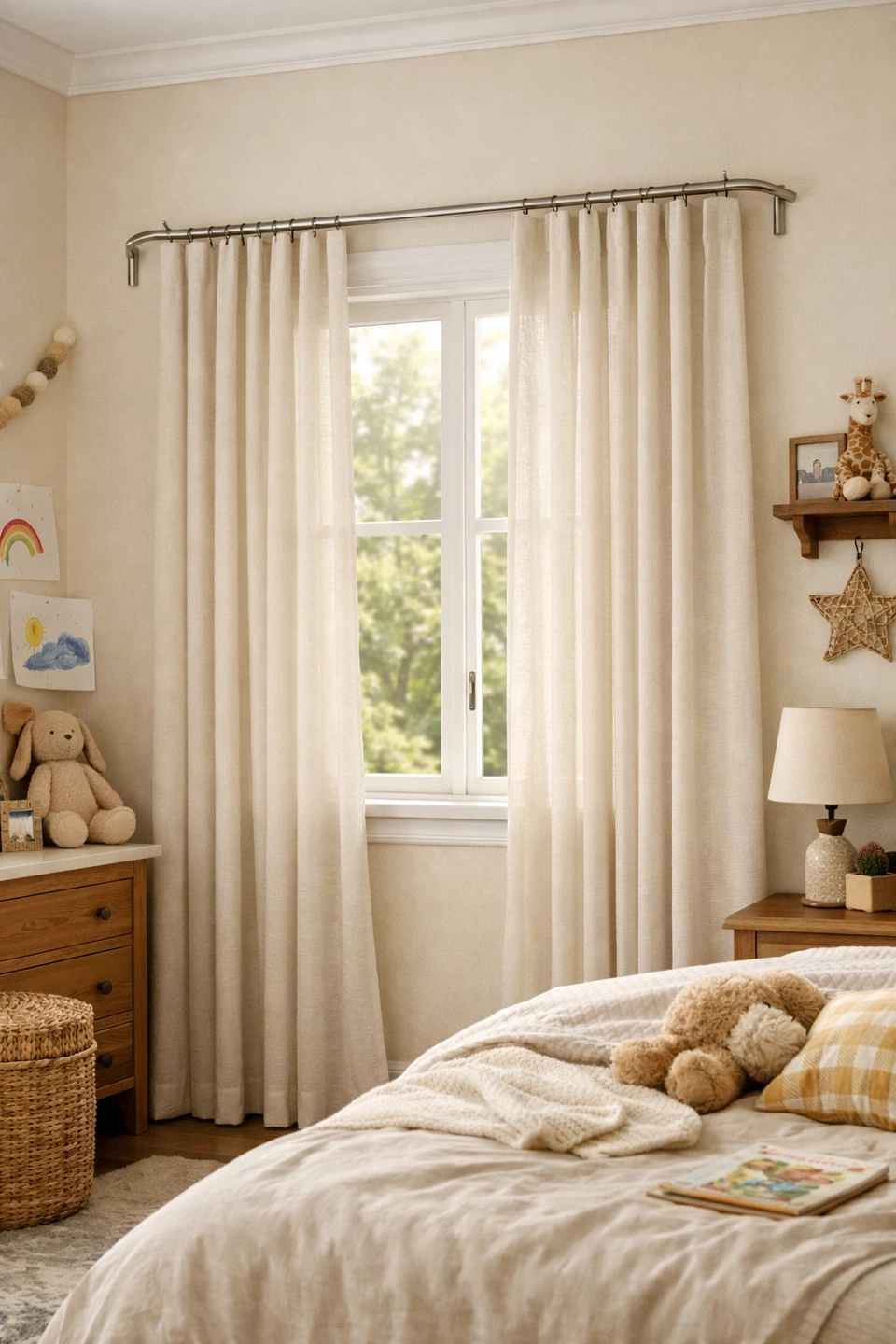 IKEA Tidpunkt Extendable Curtain Rods (4 Sets) - Satin Nickel - photo 2